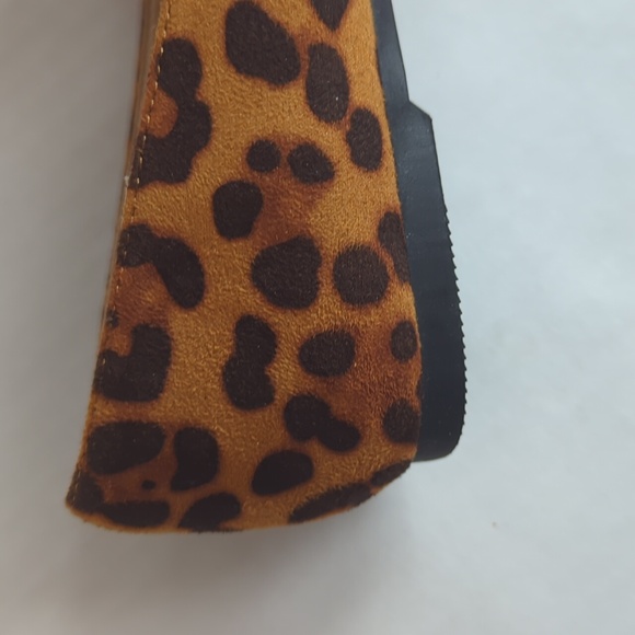 Trary Pointed Toe with Bow Slip On Ballet Flats Leopard Print 8 Brown - Picture 9 of 16